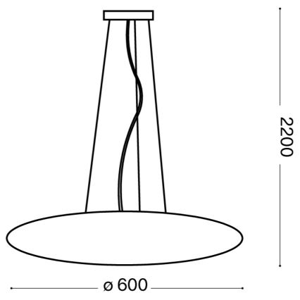 Ideal Lux - Lampadario a sospensione su cavo GLORY 5xE27/60W/230V Ø 60 cm bianco