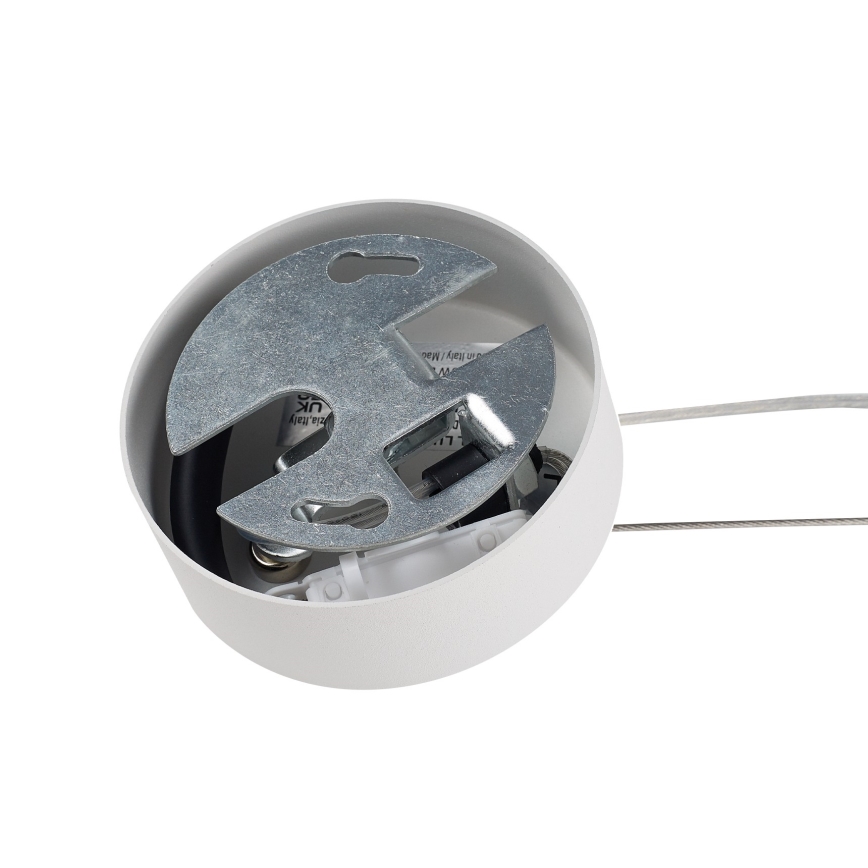 Ideal Lux - Lampadario a sospensione su cavo MAPA 1xE27/42W/230V diam. 20 cm bianco