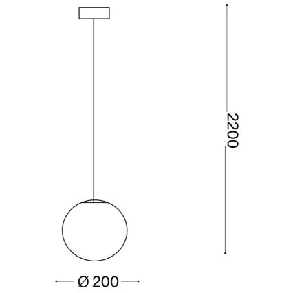 Ideal Lux - Lampadario a sospensione su cavo MAPA 1xE27/42W/230V diam. 20 cm bianco