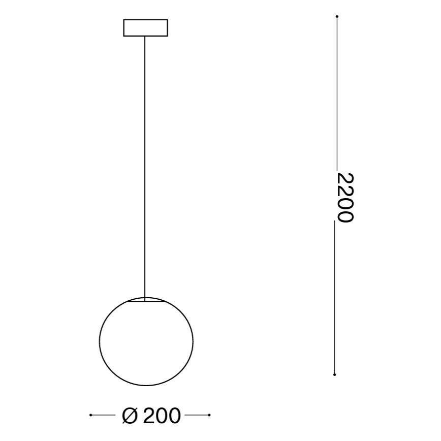 Ideal Lux - Lampadario a sospensione su cavo MAPA 1xE27/42W/230V diam. 20 cm bianco