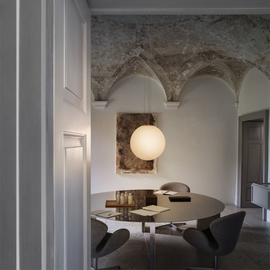 Ideal Lux - Lampadario a sospensione su cavo MAPA 1xE27/42W/230V Ø 40 cm bianco