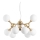 Ideal Lux - Lampadario a sospensione su cavo NODI, 9xE14/28W/230V, Ø 80 cm, ottone/bianco