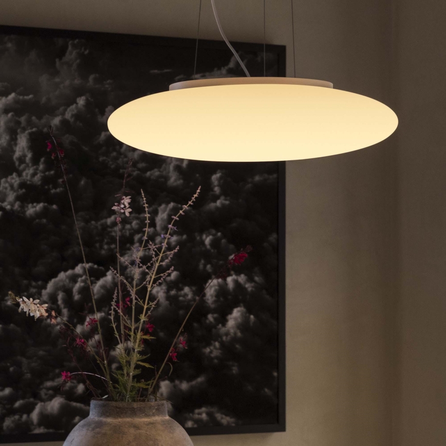Ideal Lux - Lampadario a sospensione su cavo SMARTIES 5xE27/42W/230V Ø 60 cm bianco