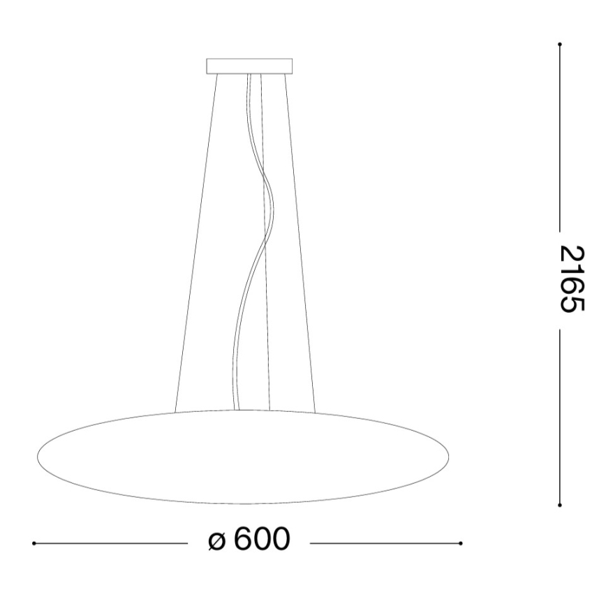 Ideal Lux - Lampadario a sospensione su cavo SMARTIES 5xE27/42W/230V Ø 60 cm bianco