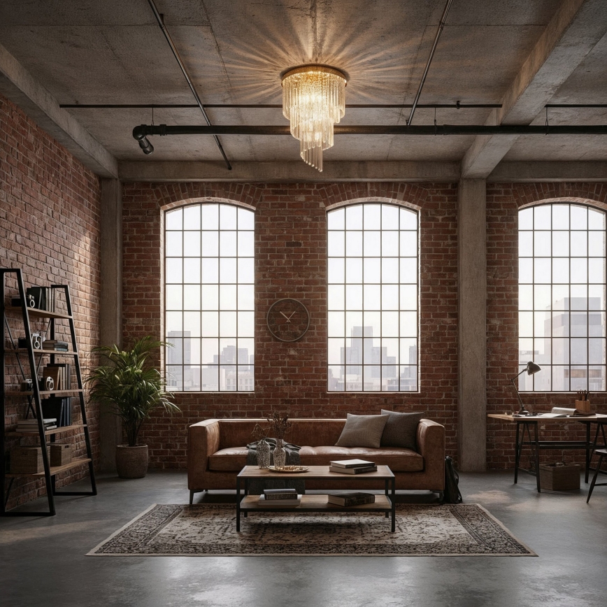 Ideal Lux - Lampadario di cristallo a plafone CARLTON 12xE14/40W/230V diametro 50 cm oro