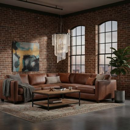 Ideal Lux - Lampadario di cristallo a sospensione CARLTON 8xE14/40W/230V diametro 40 cm cromo lucido