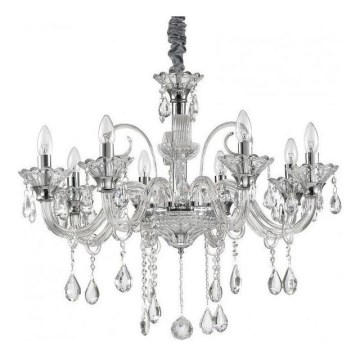 Ideal Lux - Lampadario di cristallo a sospensione con catena COLOSSAL 8xE14/40W/230V diametro 78 cm cromo lucido