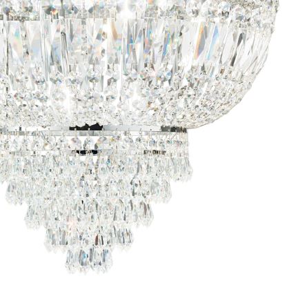 Ideal Lux - Lampadario di cristallo a sospensione con catena DUBAI 10xE14/28W/230V diametro 52 cm cromo lucido