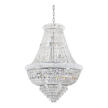 Ideal Lux - Lampadario di cristallo a sospensione con catena DUBAI 24xE14/28W/230V diametro 80 cm cromo lucido