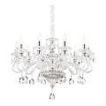 Ideal Lux - Lampadario di cristallo a sospensione con catena NEGRESCO 10xE14/28W/230V diametro 85 cm limpido