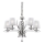 Ideal Lux - Lampadario di cristallo a sospensione con catena PEGASO 5xE14/28W/230V diametro 72 cm cromo lucido
