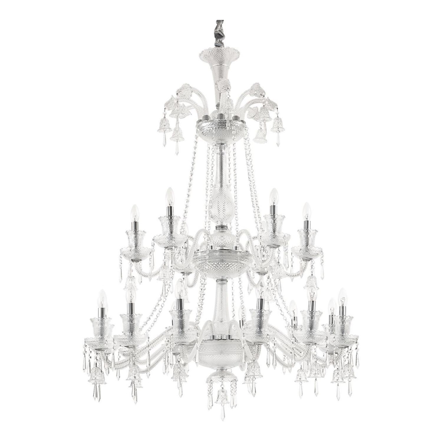 Ideal Lux - Lampadario di cristallo a sospensione con catena REDENTORE 18xE14/40W/230V diametro 102 cm limpido