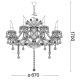 Ideal Lux - Lampadario di cristallo a sospensione NAPOLEON 8xE14/40W/230V