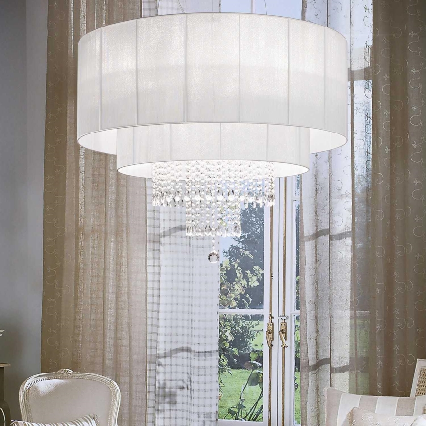 Ideal Lux - Lampadario di cristallo a sospensione OPERA 10xE27/60W/230V diametro 90 cm bianco