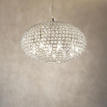 Ideal Lux - Lampadario di cristallo a sospensione ORION 12xE14/40W/230V diametro 60 cm argento