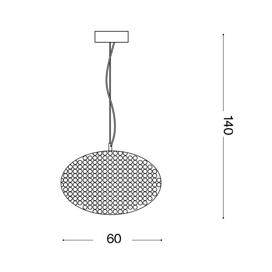 Ideal Lux - Lampadario di cristallo a sospensione ORION 12xE14/40W/230V diametro 60 cm argento