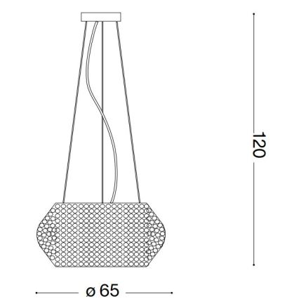 Ideal Lux - Lampadario di cristallo a sospensione PASHA 14xE14/40W/230V diametro 65 cm cromo lucido