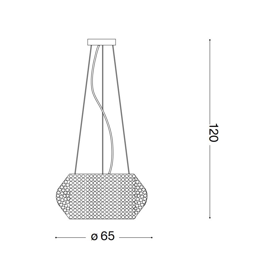 Ideal Lux - Lampadario di cristallo a sospensione PASHA 14xE14/40W/230V diametro 65 cm cromo lucido