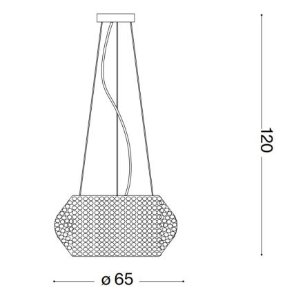 Ideal Lux - Lampadario di cristallo a sospensione PASHA 14xE14/40W/230V diametro 65 cm oro