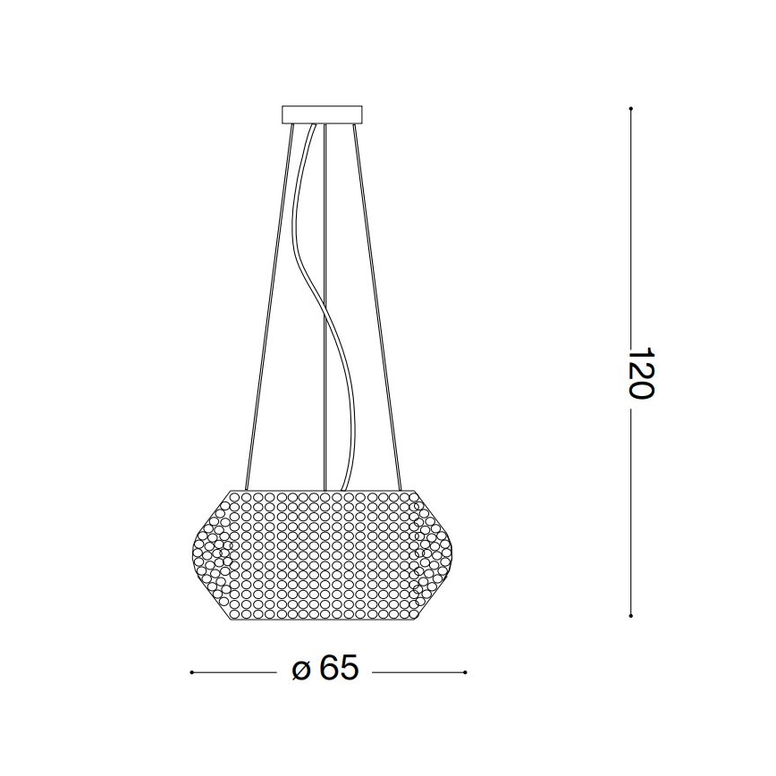 Ideal Lux - Lampadario di cristallo a sospensione PASHA 14xE14/40W/230V diametro 65 cm oro