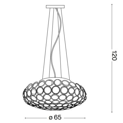 Ideal Lux - Lampadario di cristallo LED a sospensione con catena KING 12xG9/3W/230V diametro 65 cm cromo lucido