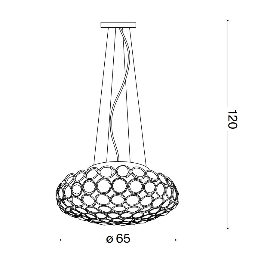 Ideal Lux - Lampadario di cristallo LED a sospensione con catena KING 12xG9/3W/230V diametro 65 cm cromo lucido