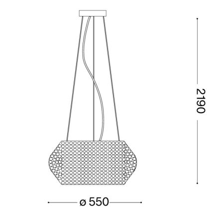 Ideal Lux - Lampadario di cristallo PASHA 10xE14/40W/230V diametro 55 cm cromo lucido