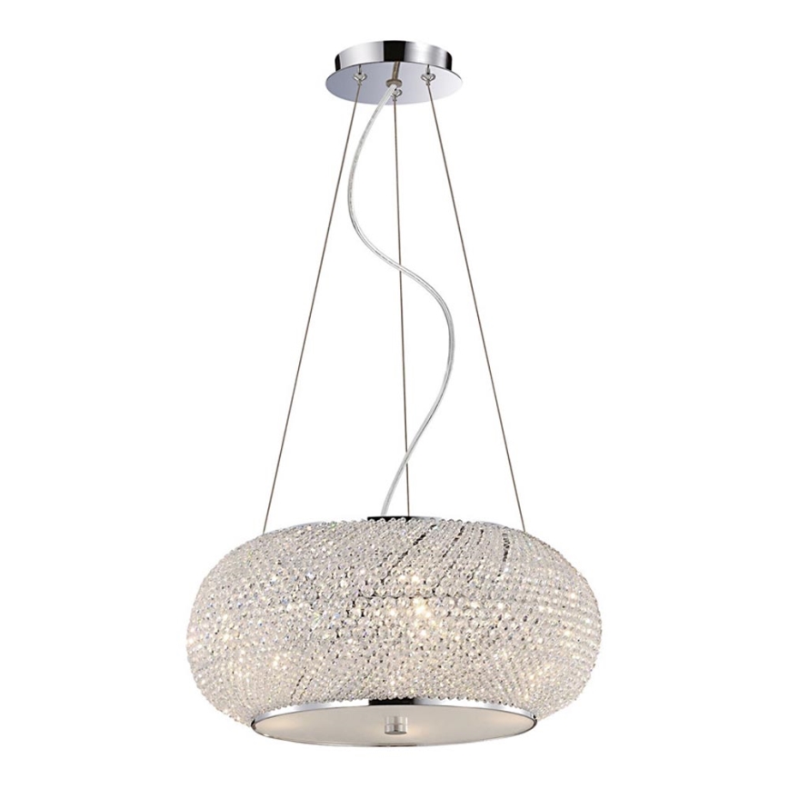 Ideal Lux - Lampadario di cristallo PASHA 10xE14/40W/230V diametro 55 cm cromo lucido
