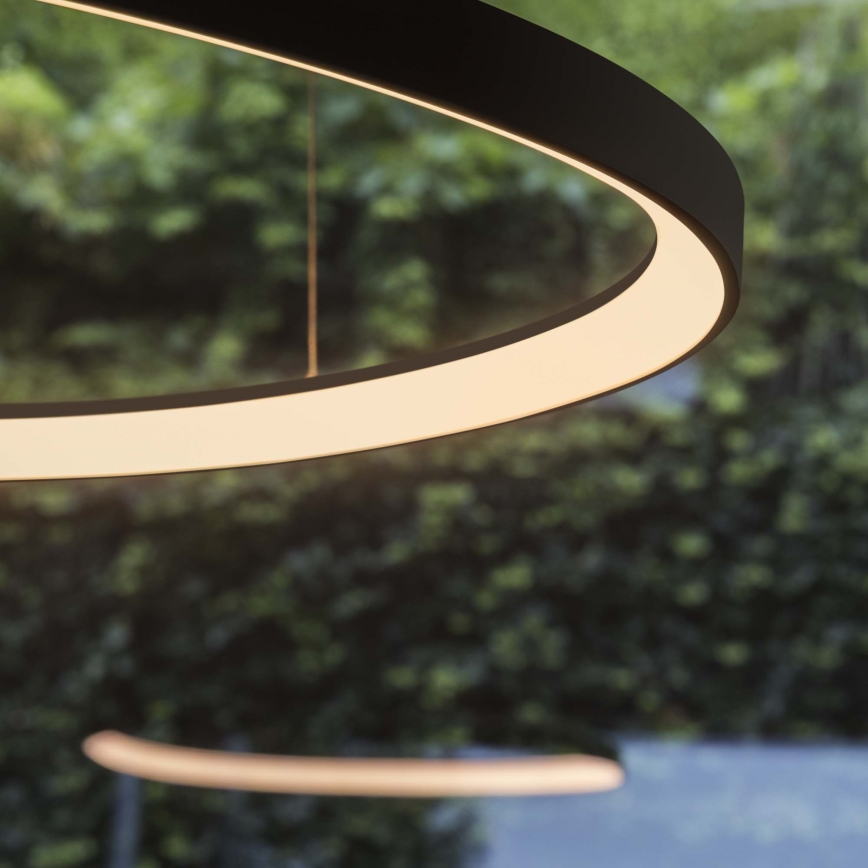 Ideal Lux - Lampadario a sospensione con cavo GEMINI LED/36W/230V 2700K Ø 42,5 cm CRI 90 nero