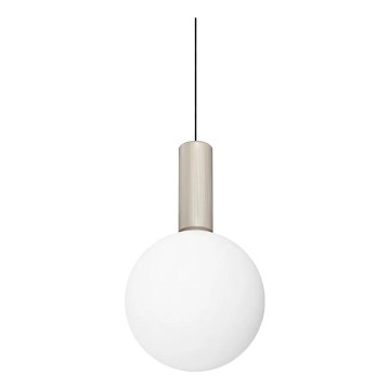 Ideal Lux - Lampadario LED a cavo ODEON LED/8W/230V CRI 90 Ø 20 cm beige/bianco