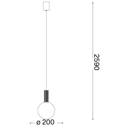 Ideal Lux - Lampadario LED a cavo ODEON LED/8W/230V CRI 90 Ø 20 cm beige/bianco