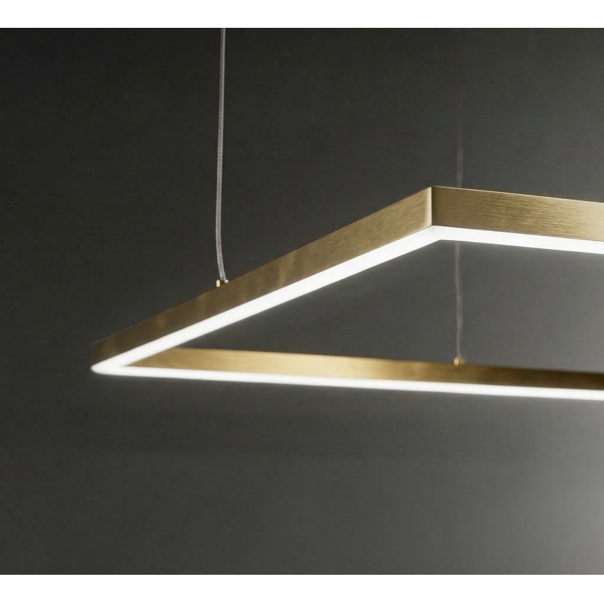 Ideal Lux - Lampadario LED a cavo ORACLE SLIM LED/44W/230V 3000K CRI 90 70x70 cm dorato
