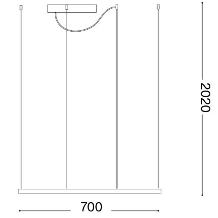 Ideal Lux - Lampadario LED a cavo ORACLE SLIM LED/44W/230V 3000K CRI 90 70x70 cm dorato