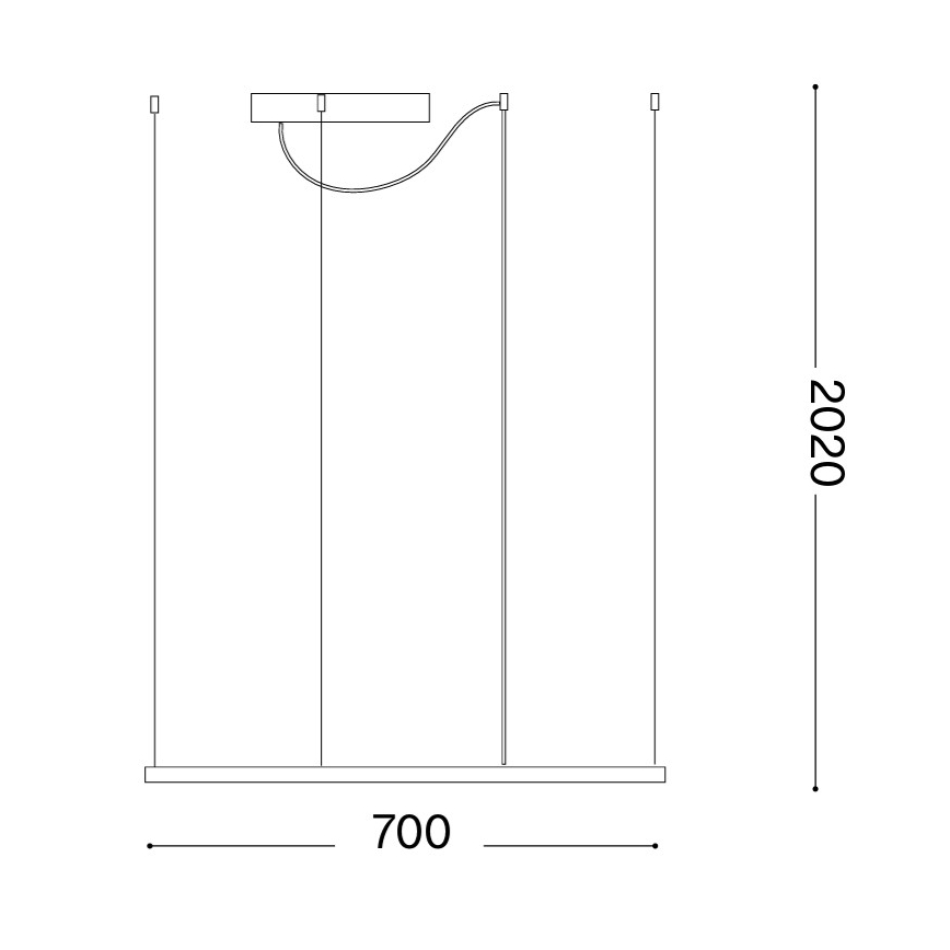 Ideal Lux - Lampadario LED a cavo ORACLE SLIM LED/44W/230V 3000K CRI 90 70x70 cm dorato