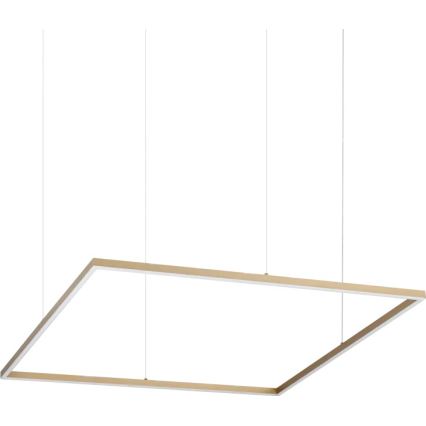 Ideal Lux - lampadario LED sospeso a cavo ORACLE SLIM, 53W, 230V, 3000K, CRI 90, 90x90 cm, oro