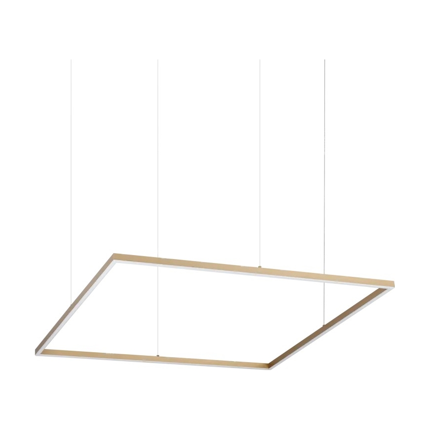 Ideal Lux - lampadario LED sospeso a cavo ORACLE SLIM, 53W, 230V, 3000K, CRI 90, 90x90 cm, oro