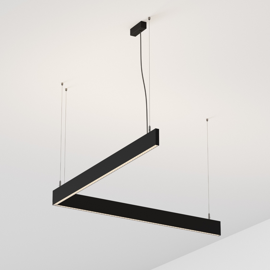 Ideal Lux - Lampadario LED a cavo STEEL LED/29W/230V 4000K CRI 90 120 cm nero