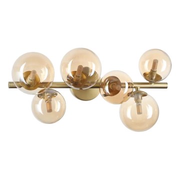 Ideal Lux - Lampadario LED a soffitto PERLAGE 6xG9/3W/230V 49 cm oro/beige fumé