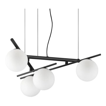 Ideal Lux - Lampadario LED a sospensione ATLAS 4xG9/3W/230V nero