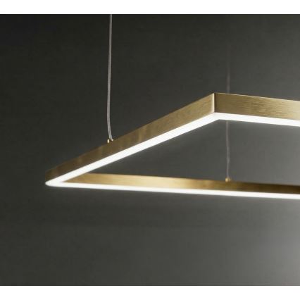 Ideal Lux - Lampadario LED a sospensione con cavo ORACLE SLIM LED/33W/230V 3000K CRI 90 50x50 cm dorato