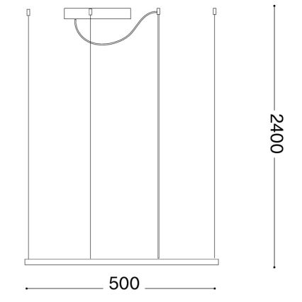 Ideal Lux - Lampadario LED a sospensione con cavo ORACLE SLIM LED/33W/230V 3000K CRI 90 50x50 cm dorato