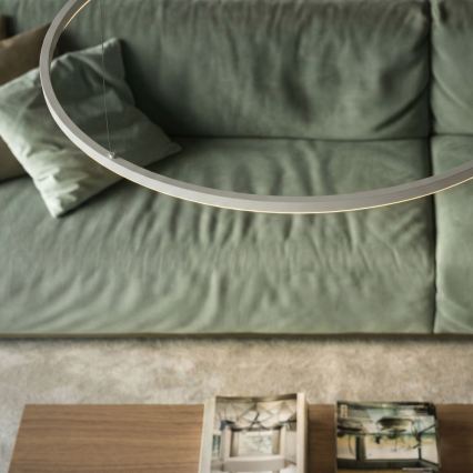 Ideal Lux - Lampadario a cavo LED ORACLE SLIM LED/53W/230V 2700K CRI 90 Ø 90 cm bianco