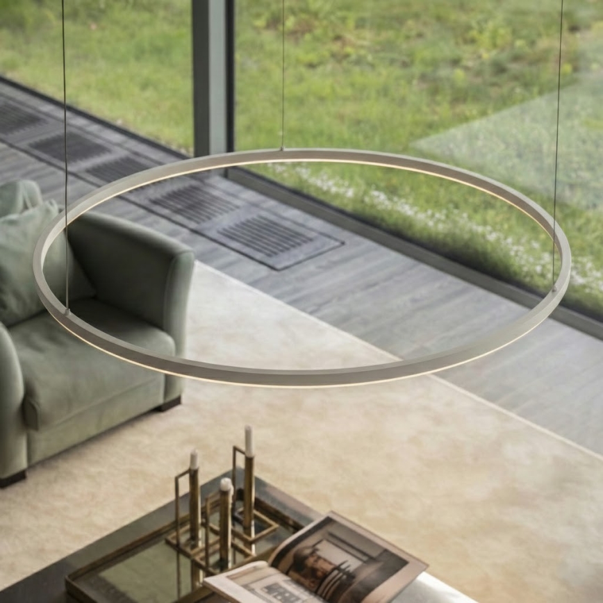 Ideal Lux - Lampada a sospensione dimmerabile con cavo ORACLE SLIM LED/77W/230V 3000K CRI 90 Ø 150 cm bianco