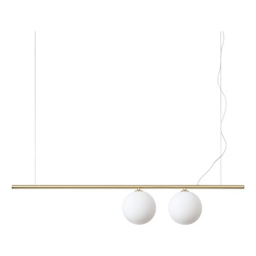 Ideal Lux - Lampadario LED a sospensione con cavo PERLINE 2xG9/3W/230V dorato