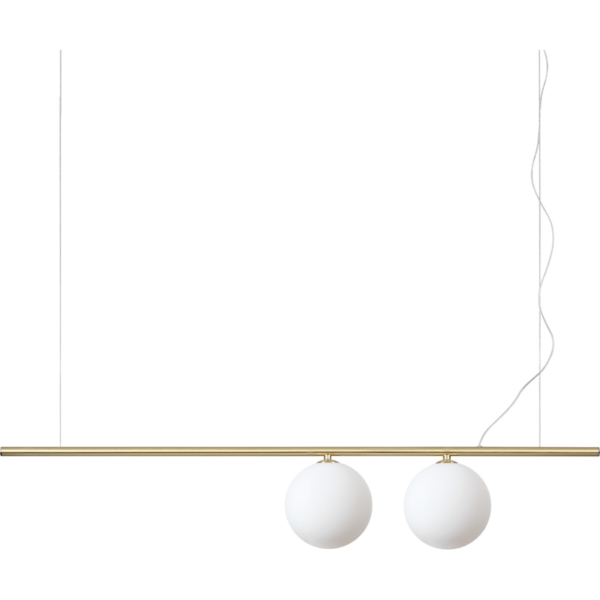 Ideal Lux - Lampadario LED a sospensione con cavo PERLINE 2xG9/3W/230V dorato