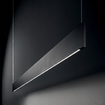 Ideal Lux - Lampadario LED a sospensione con cavo STEEL LED/24W/230V 3000K CRI 90 120 cm nero