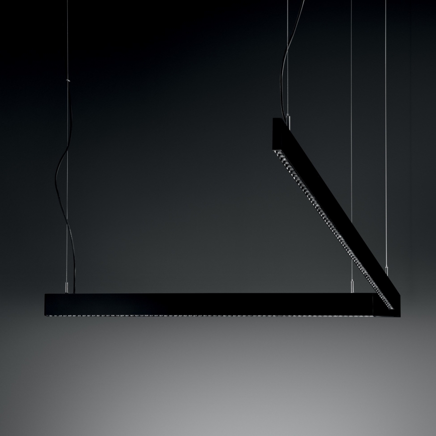 Ideal Lux - Lampadario LED a sospensione con cavo STEEL LED/29W/230V 3000K CRI 90 120 cm nero