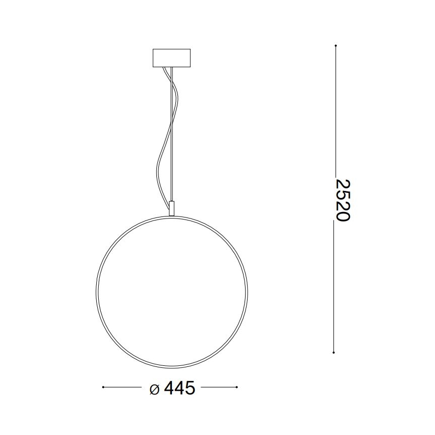 Ideal Lux - Lampadario LED a sospensione con filo CIRCUS LED/29W/230V diametro 44 cm CRI 90 nero