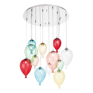 Ideal Lux - Lampadario LED a sospensione con filo CLOWN 12xG9/3W/230V diametro 60 cm colorato