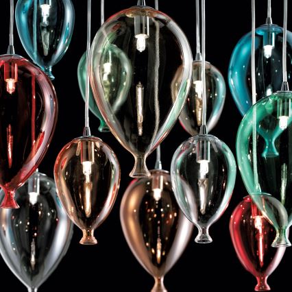 Ideal Lux - Lampadario LED a sospensione con filo CLOWN 12xG9/3W/230V diametro 60 cm colorato